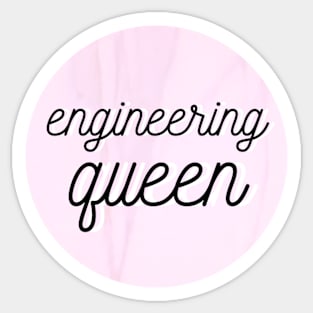 engineering queen pink Sticker